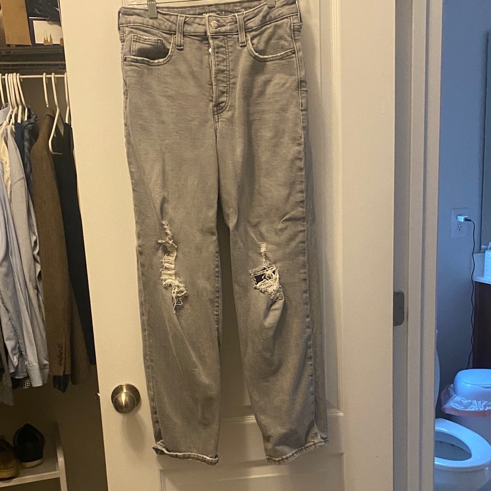 Old Navy Light Gray OG Loose High Rise Jeans